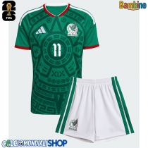 Maglie da calcio Messico Santiago Gimenez #11 Prima Maglia Bambino Mondiali 2026  Manica Corta (+ Pantaloni corti)